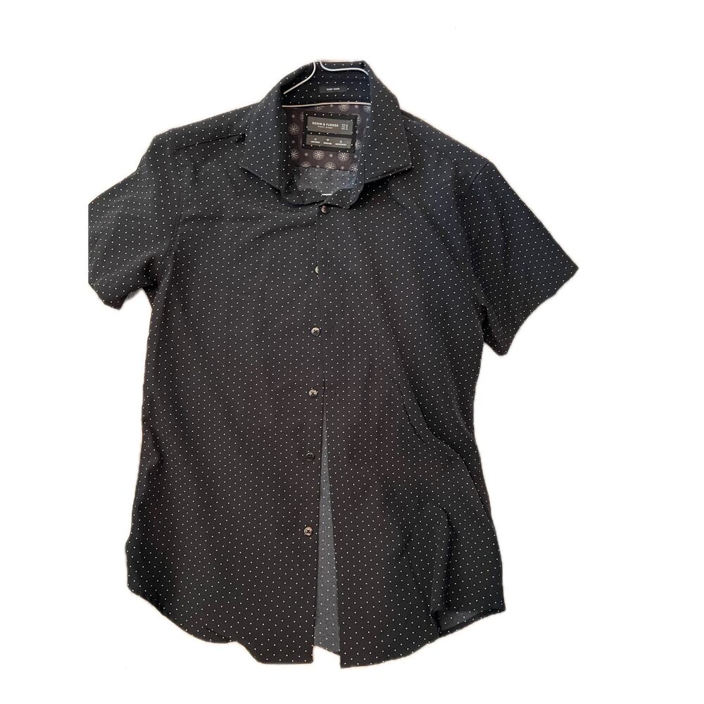 Denim & Flower Ricky Singh Short Sleeve Button Shirt Mens Sm